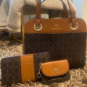 Nanette Lepore Brown and Tan Satchel Bag
